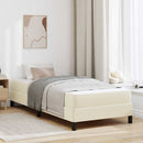 Sengestel med madras Creme 80 x 200 cm Stof
