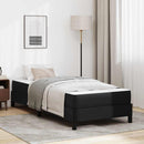 Sengestel med madras Sort 90 x 190 cm Stof