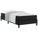 Sengestel med madras Sort 90 x 190 cm Stof