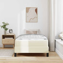 Sengestel med madras Creme 90 x 190 cm Stof