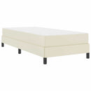 Sengestel med madras Creme 90 x 190 cm Stof