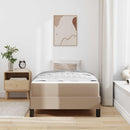 Sengestel med madras Cappuccino 90 x 190 cm Stof