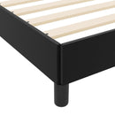 Sengestel med madras Sort 90 x 200 cm Stof