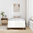 Sengestel med madras Ren Hvid 90 x 200 cm Stof