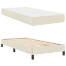 Sengestel med madras Creme 100 x 200 cm Stof