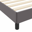 Sengestel med madras Grå 100 x 200 cm Stof