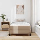 Sengestel med madras Cappuccino 100 x 200 cm Stof