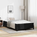 Sengestel med madras Sort 120 x 200 cm Stof