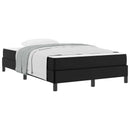 Sengestel med madras Sort 120 x 200 cm Stof
