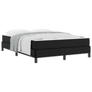 Sengestel med madras Sort 140 x 190 cm Stof