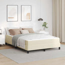 Sengestel med madras Creme 140 x 190 cm Stof