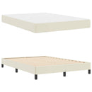Sengestel med madras Creme 140 x 190 cm Stof