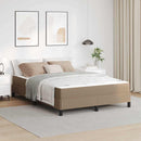 Sengestel med madras Cappuccino 140 x 190 cm Stof