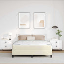 Sengestel med madras Creme 140 x 200 cm Stof