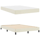 Sengestel med madras Creme 140 x 200 cm Stof