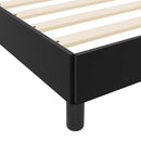 Sengestel med madras Sort 160 x 200 cm Stof