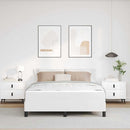 Sengestel med madras Ren Hvid 160 x 200 cm Stof