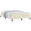 Sengestel med madras Creme 160 x 200 cm Stof