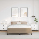 Sengestel med madras Cappuccino 160 x 200 cm Stof