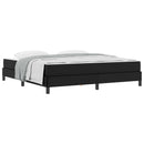 Sengestel med madras Sort 180 x 200 cm Stof