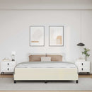 Sengestel med madras Creme 180 x 200 cm Stof