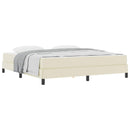 Sengestel med madras Creme 180 x 200 cm Stof