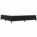 Sengestel med madras Sort 200 x 200 cm Stof