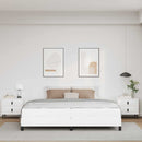 Sengestel med madras Ren Hvid 200 x 200 cm Stof