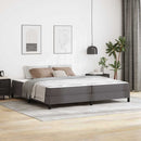 Sengestel med madras Grå 200 x 200 cm Stof