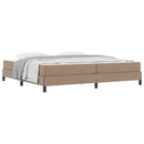 Sengestel med madras Cappuccino 200 x 200 cm Stof