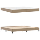 Sengestel med madras Cappuccino 200 x 200 cm Stof