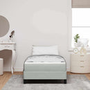 Box spring seng med madras Lysegrå 80 x 200 cm Stof