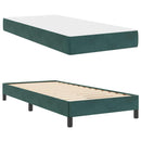 Box spring seng med madras Mørkegrøn 80 x 200 cm Stof