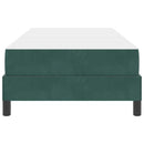 Box spring seng med madras Mørkegrøn 80 x 200 cm Stof