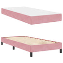 Box spring seng med madras Lyserød 80 x 200 cm Stof