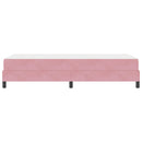 Box spring seng med madras Lyserød 80 x 200 cm Stof