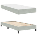Box spring seng med madras Lysegrå 90 x 190 cm Stof