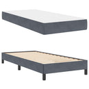 Box spring seng med madras Mørkegrå 90 x 190 cm Stof