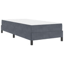 Box spring seng med madras Mørkegrå 90 x 190 cm Stof
