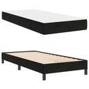 Box spring seng med madras Sort 90 x 190 cm Stof