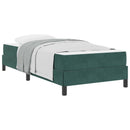 Box spring seng med madras Mørkegrøn 90 x 190 cm Stof