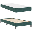Box spring seng med madras Mørkegrøn 90 x 190 cm Stof