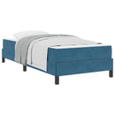 Box spring seng med madras Mørk blå 90 x 190 cm Stof