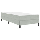 Box spring seng med madras Lysegrå 90 x 200 cm Stof