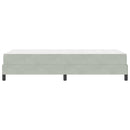 Box spring seng med madras Lysegrå 90 x 200 cm Stof