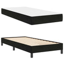 Box spring seng med madras Sort 90 x 200 cm Stof