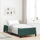 Box spring seng med madras Mørkegrøn 90 x 200 cm Stof