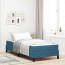 Box spring seng med madras Mørk blå 90 x 200 cm Stof