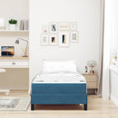Box spring seng med madras Mørk blå 90 x 200 cm Stof