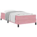 Box spring seng med madras Lyserød 90 x 200 cm Stof